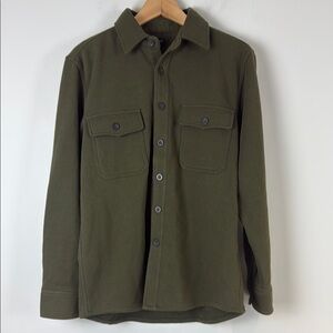 Back Number Men's Olive Green Sweatshirt Jacket Size Medium